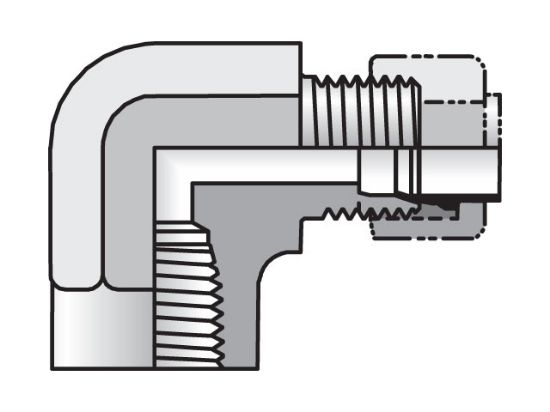 Picture of Parker 4-4 DI-B - Intru-Lok 90° Elbow DBI2