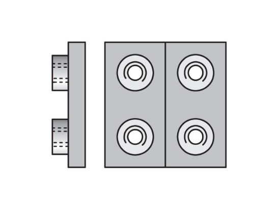 Picture of Parker APDC2X - Metric Heavy Series APDC Double Weld Plate