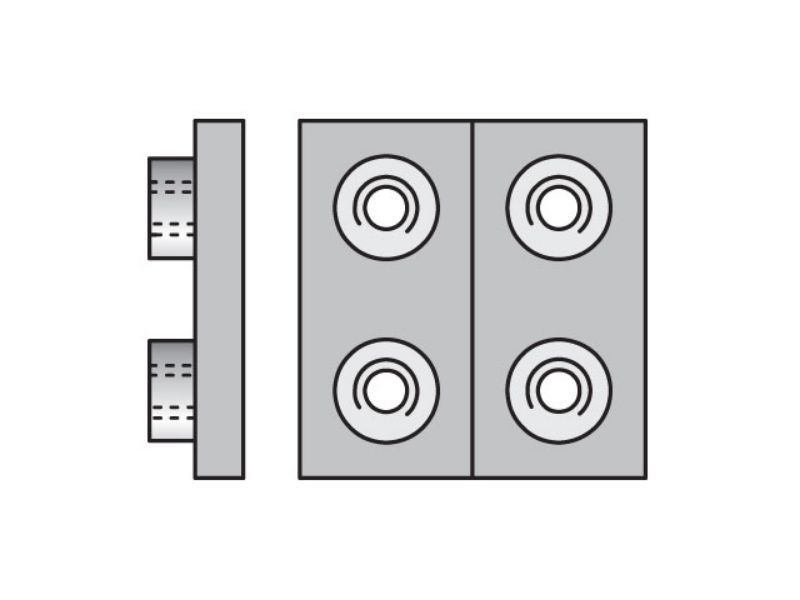 Picture of Parker APDC2X - Metric Heavy Series APDC Double Weld Plate