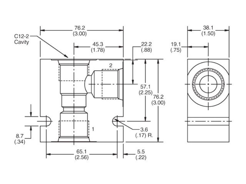 Picture of Parker B12-2-12P - B12 Valve Body