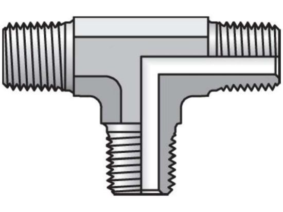 Picture of Parker 1/4 RRS-SS BP - Pipe & Port Tee RRS