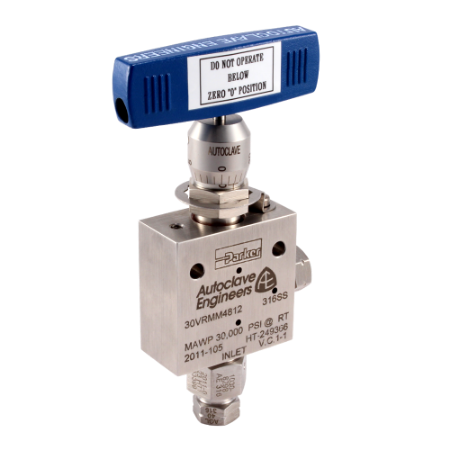 Picture for category Autoclave VRMM Series Micro-Metering Needle Valve, High Pressure -  60,000 PSI (4137 bar)