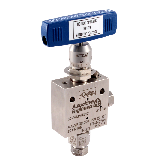 Picture of Parker 60VRMM4812 - Autoclave VRMM Series Micro-Metering Needle Valve, High Pressure -  60,000 PSI (4137 bar)