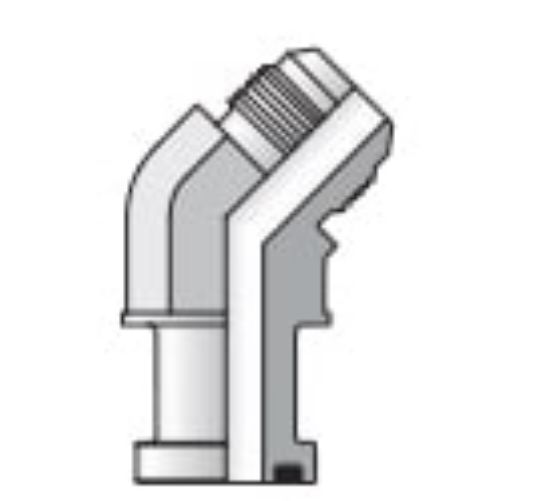 Picture of Parker 12 XVQ1-S - O-ring Face Seal, 37° Flare and Flareless Code 61 and 62 Flange Adapters