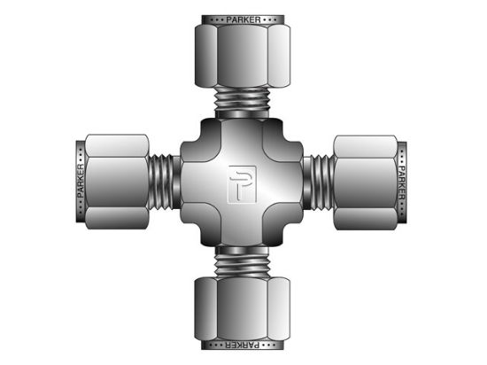 Picture of Parker ECRM10-B - A-LOK Metric Tube Union Cross - ECRM