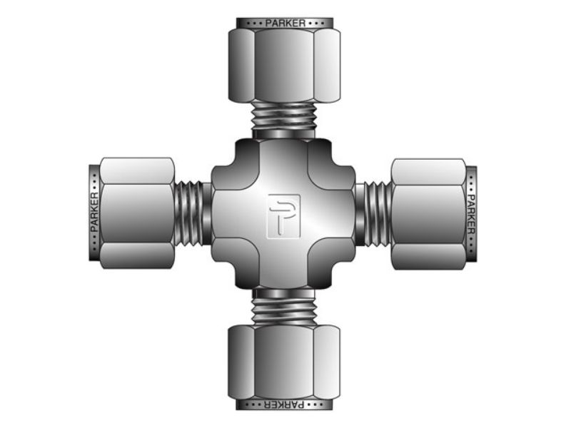 Picture of Parker ECRM10-B - A-LOK Metric Tube Union Cross - ECRM