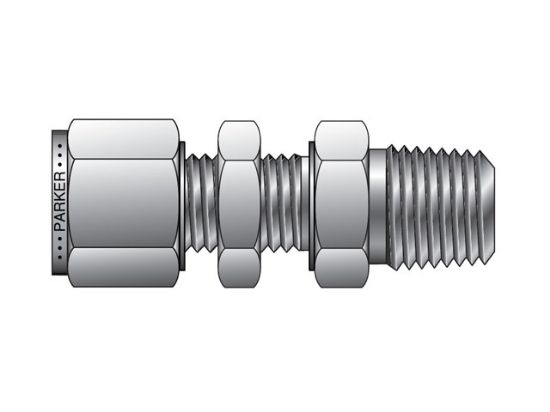 Picture of Parker FH2BZ 10-1/2-S - CPI Metric Tube NPT Male Bulkhead Connector - FH2BZ