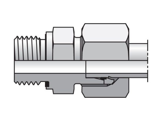 Picture of Parker GE04ZLLREDCF - EO/EO-2 Straight, Male Connector - GE-R-ED