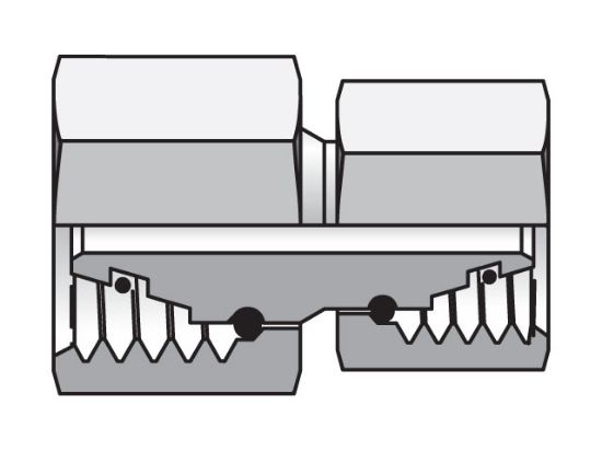 Picture of Parker GZR28/22LCF - EO/EO-2 Straight Swivel, Reducer Swivel Union - GZR
