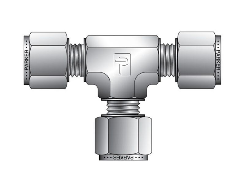 Picture of Parker JBZ 15-15-15-B - CPI Metric Tube Union Tee - JBZ