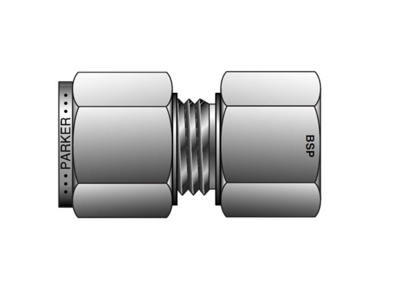 Picture of Parker M10FSC1/4K-B - A-LOK Metric Tube BSPT Female Connector - FSC