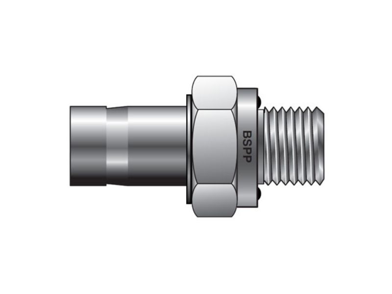 Picture of Parker M16MA1/2R-B - A-LOK Metric Tube BSPP Tube End Male Adapter - M MA R