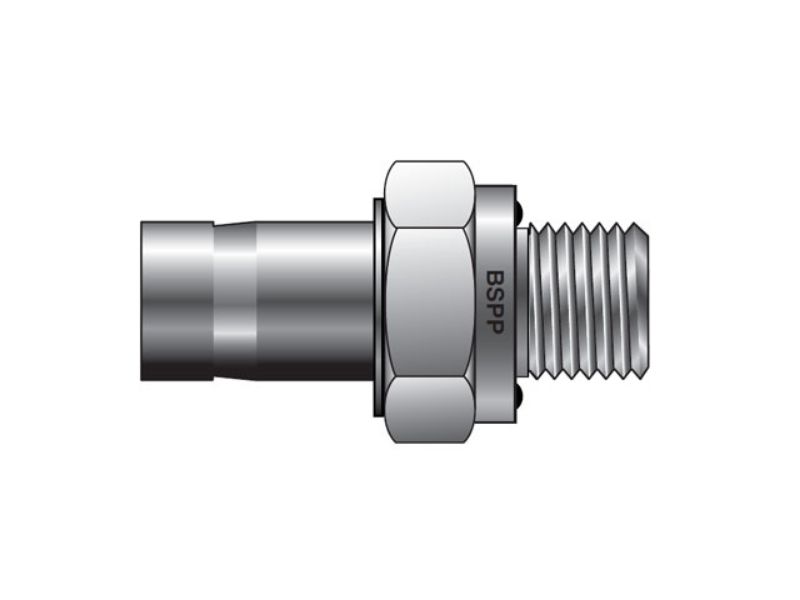 Picture of Parker M6MA1/2R-ED-B - A-LOK Metric Tube BSPP Tube End Male Adapter with ED Seal - M MA R-ED