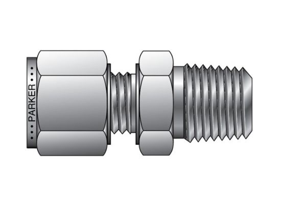 Picture of Parker M10MSC1N-B - A-LOK Metric Tube NPT Male Connector - MSC