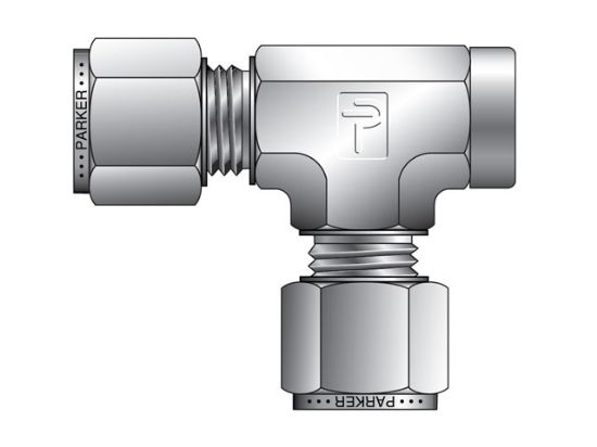 Picture of Parker MBZ 10-1/4-10-S - CPI Metric Tube NPT Female Tee - MBZ